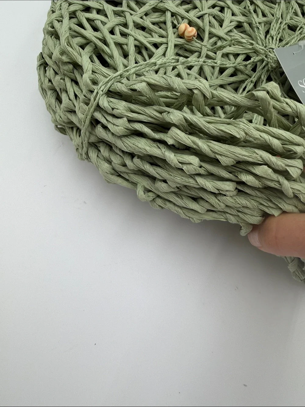 NWT SOHO LOFT Sage Green Woven Round Placemat Set of 8